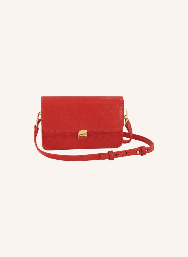 By Bar loua snake bag red