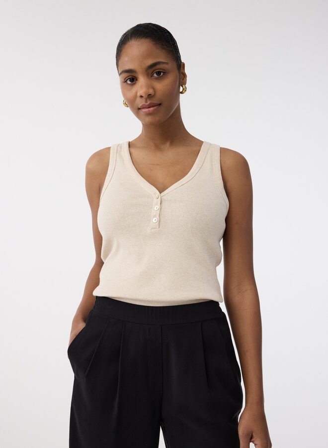 Knit-ted tilly top sand