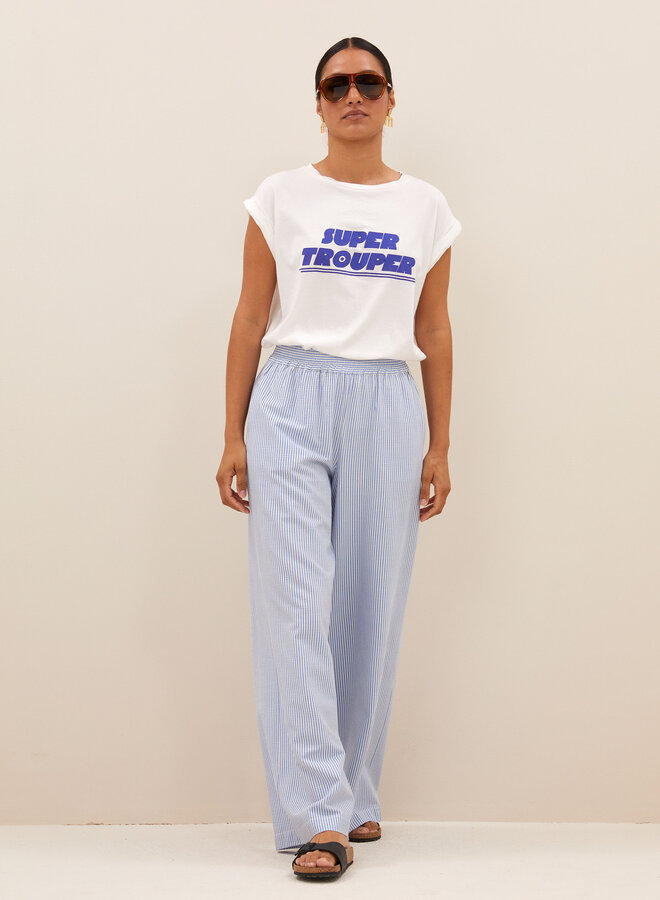 BY BAR thelma super trouper top off white
