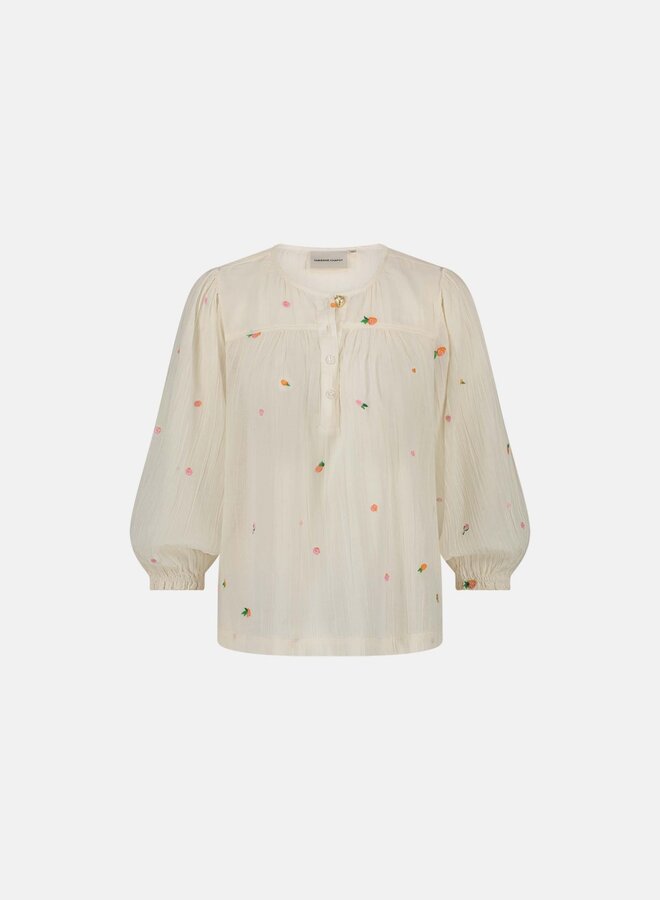 Fabienne C. bindi top cosy white