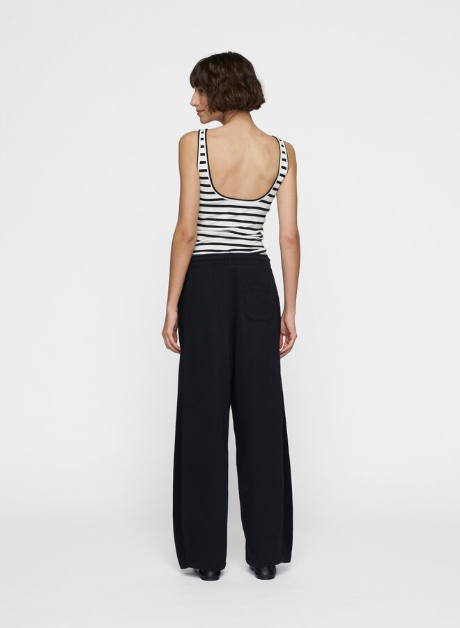 10days ballet top back scoop stripes ecru/black
