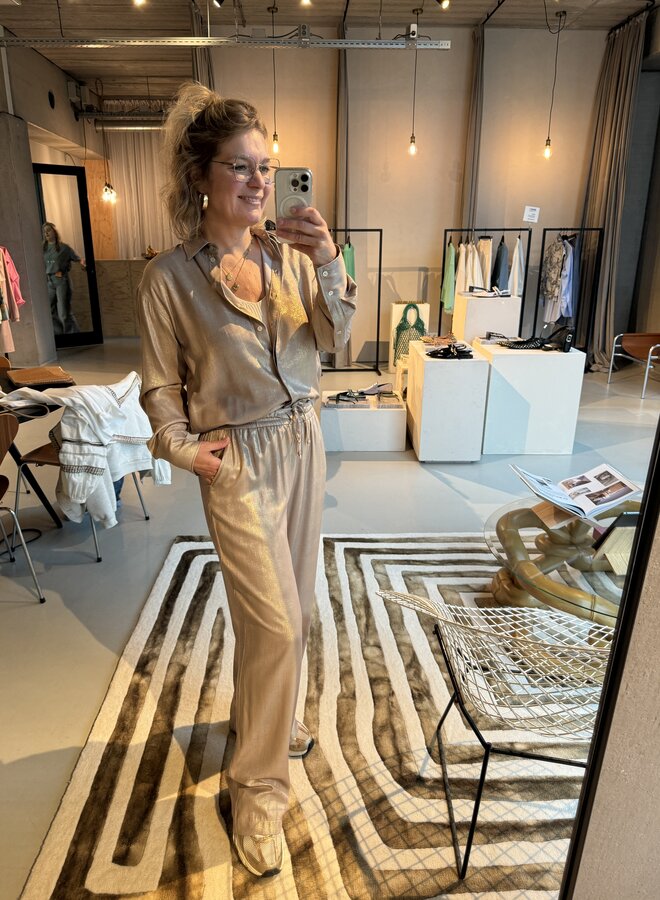 Fds florine shimmer pants gold