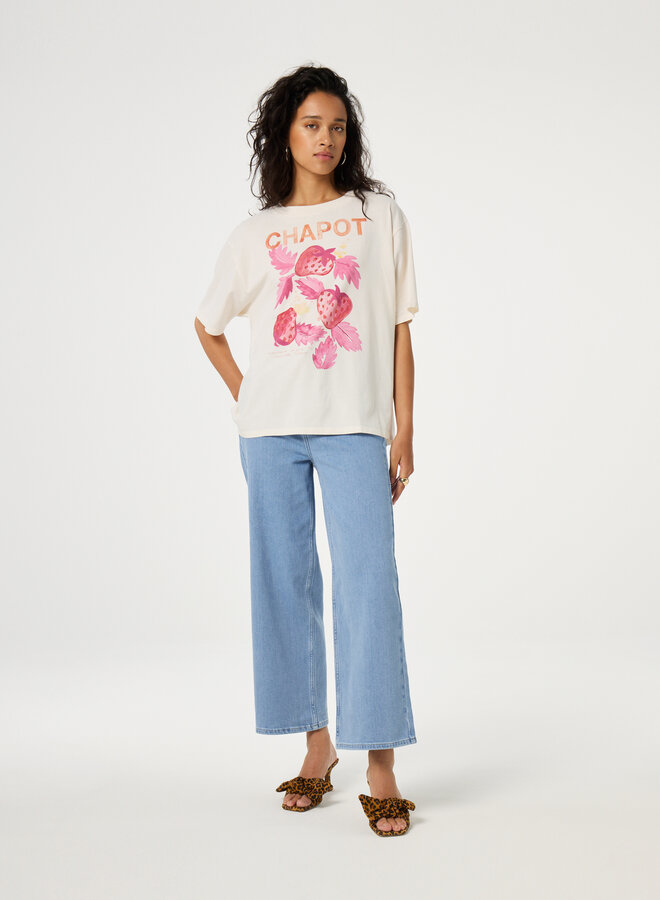 Fabienne C. steve tshirt white coral