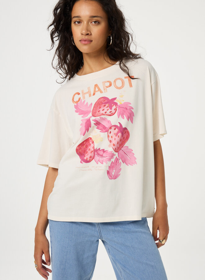 Fabienne C. steve tshirt white coral