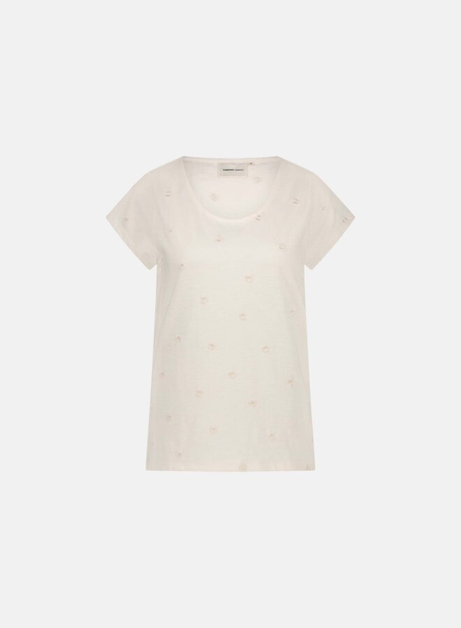 Fabienne C. phil round v-neck tee white