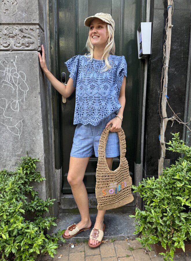 Circle gaby short light chambray