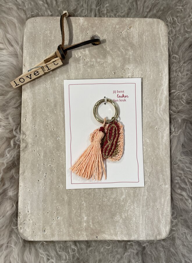 Zusss S25F sleutelhanger hartjes multicolor