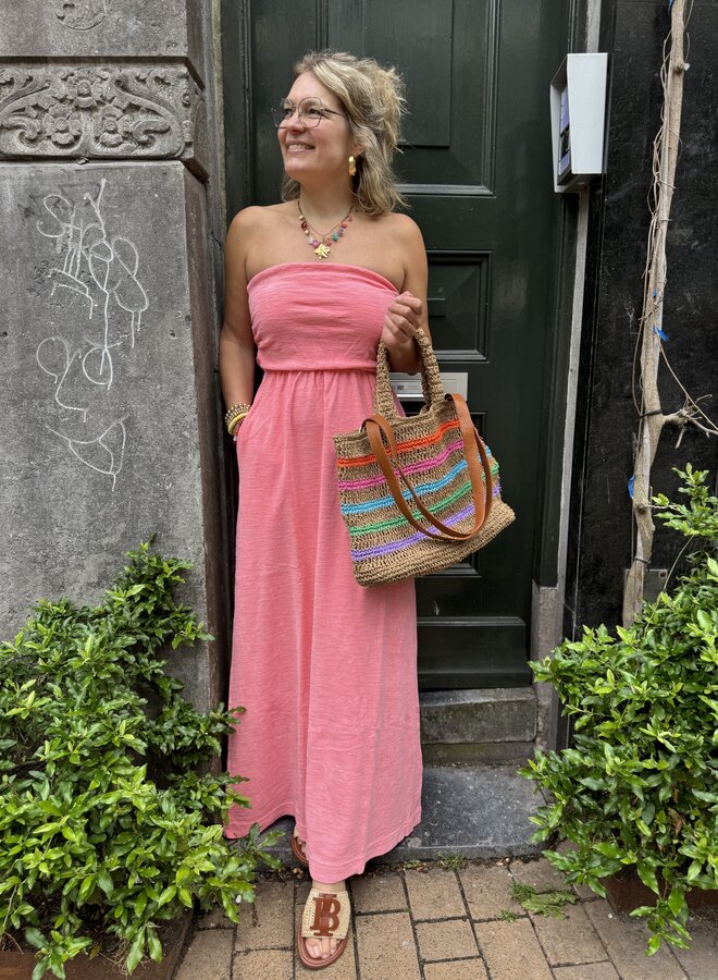 Speezys strapless dress sorbet pink