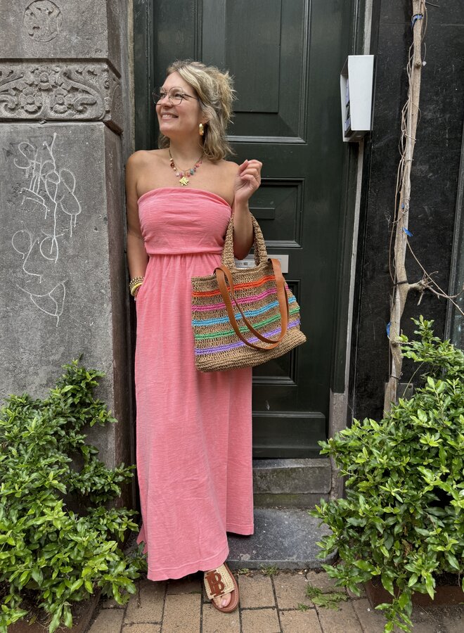 Speezys strapless dress sorbet pink