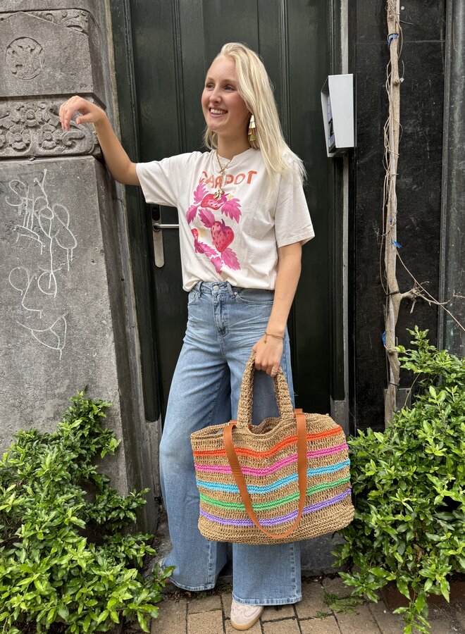 Fabienne C. steve tshirt white coral