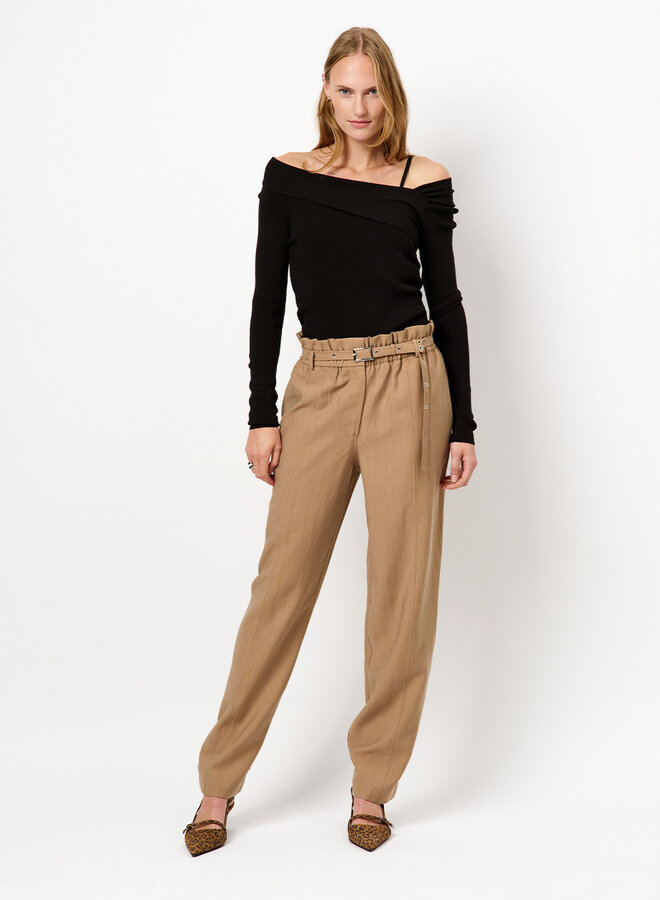 Dante6 wave asymmetric knitted sweater raven