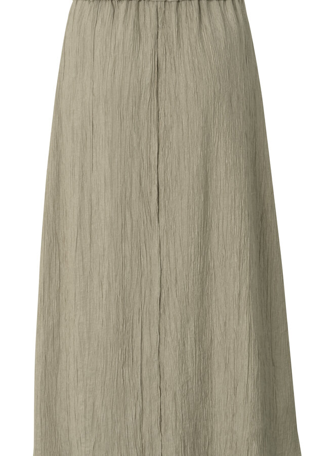 Yaya woven structured midi skirt beige