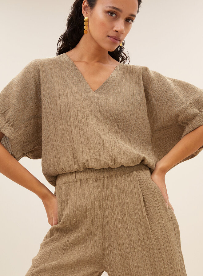 By Bar mabel lurex blouse gold