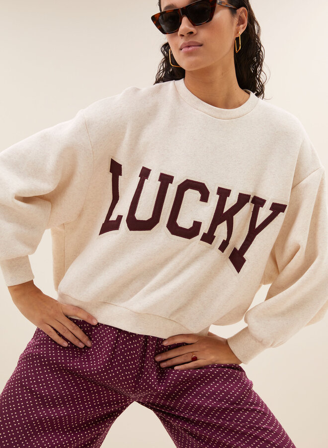 By Bar bibi patchwork sweater oyster melee