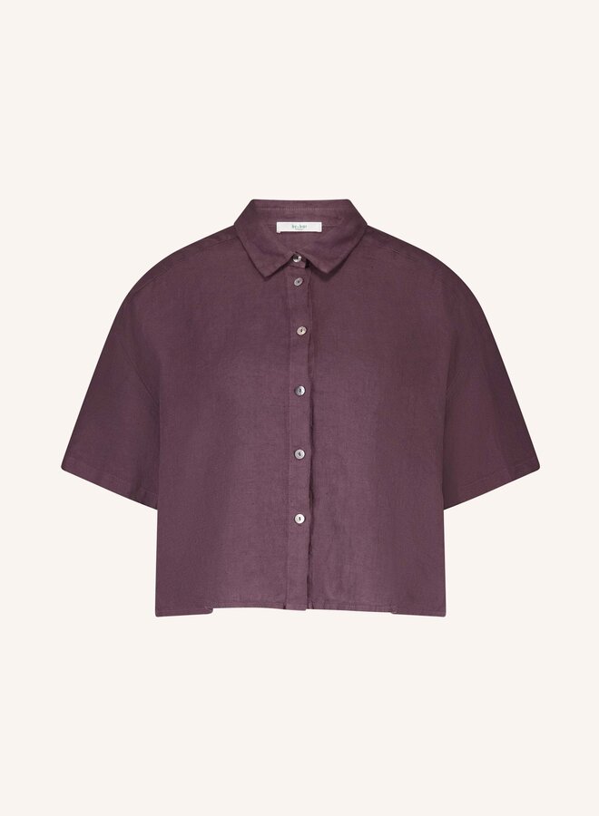By Bar mara linen blouse plum
