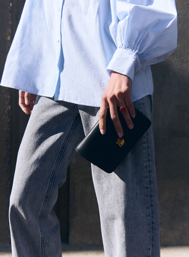 By Bar loua leather bag navy blue