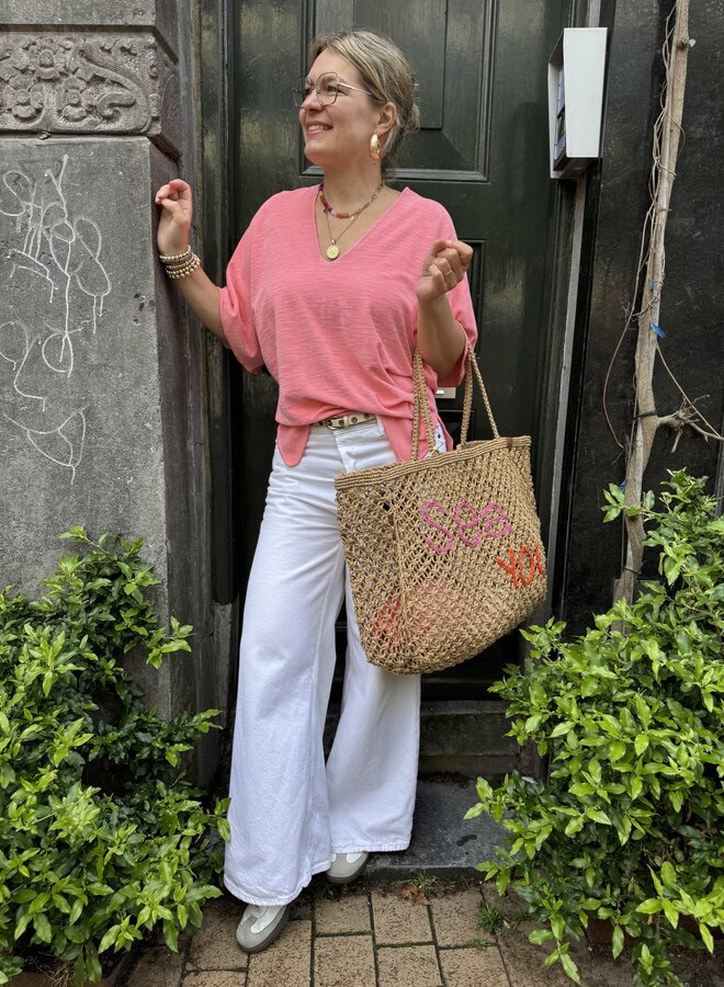 Speezys kaftan top sorbet pink
