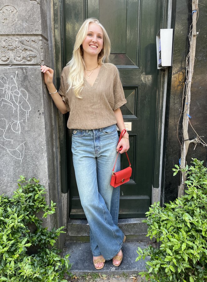 By Bar mabel lurex blouse gold