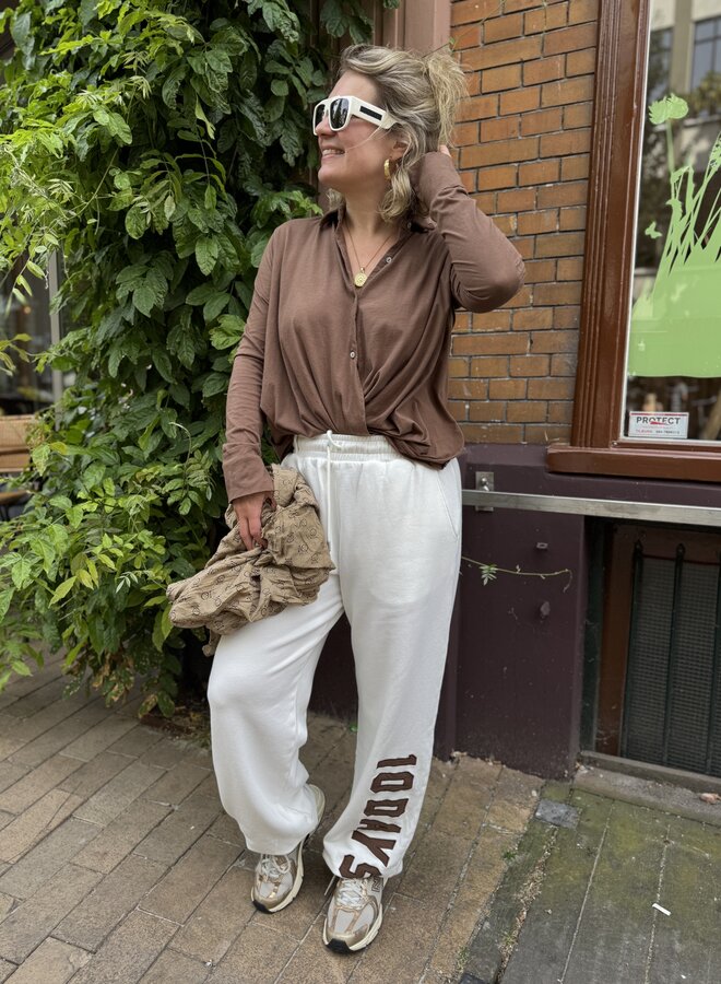 10DAYS bar jogger fleece ecru