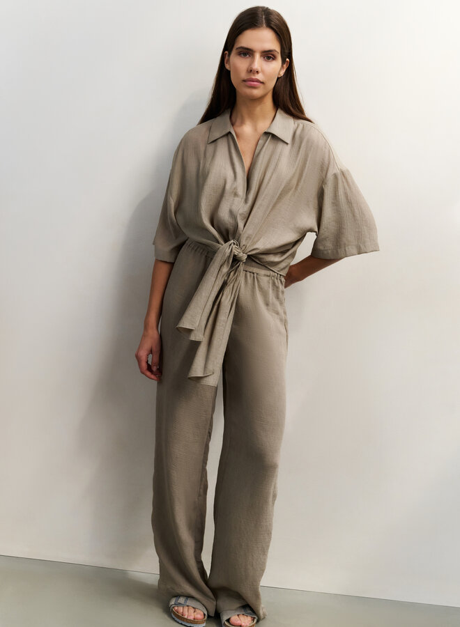 YAYA woven wide leg trousers beige