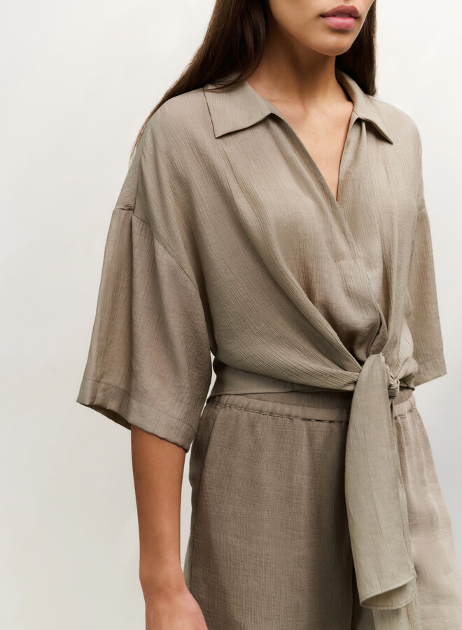 YAYA woven wide leg trousers beige
