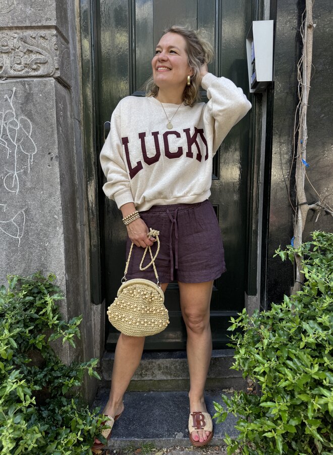 By Bar bibi patchwork sweater oyster melee