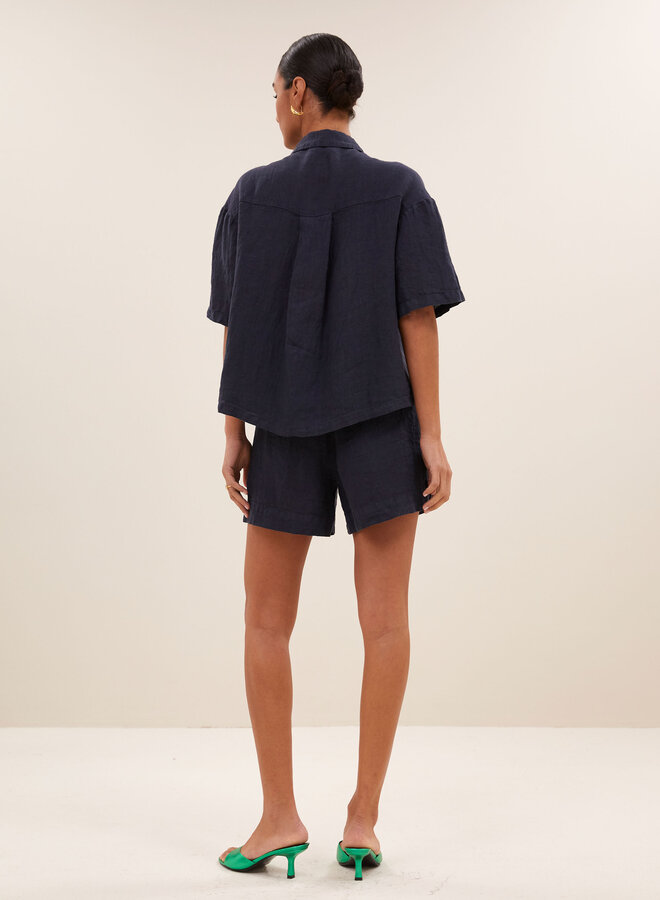 By bar lio linen short midnight