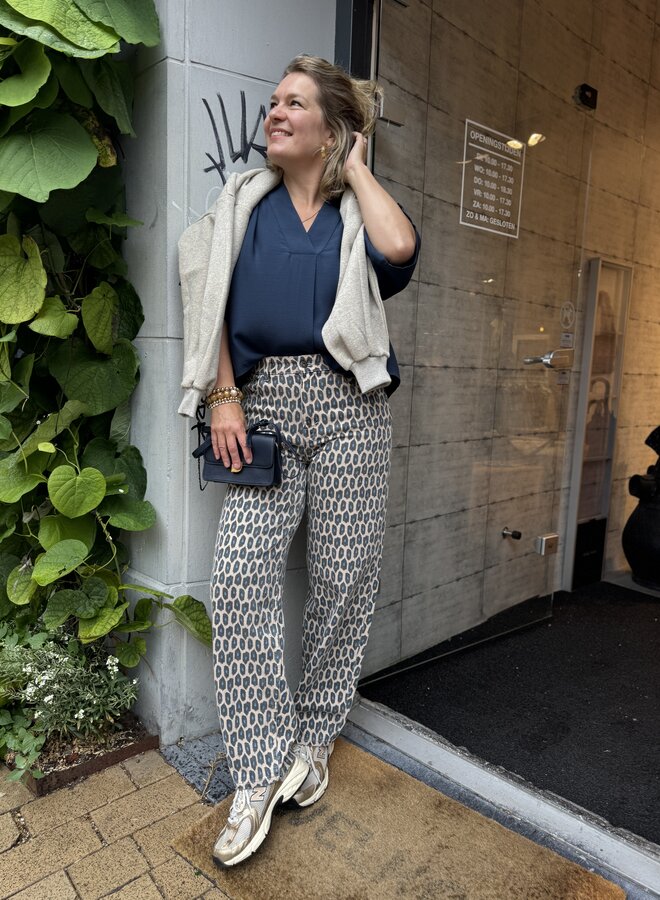 By Bar owen blouse winter blue