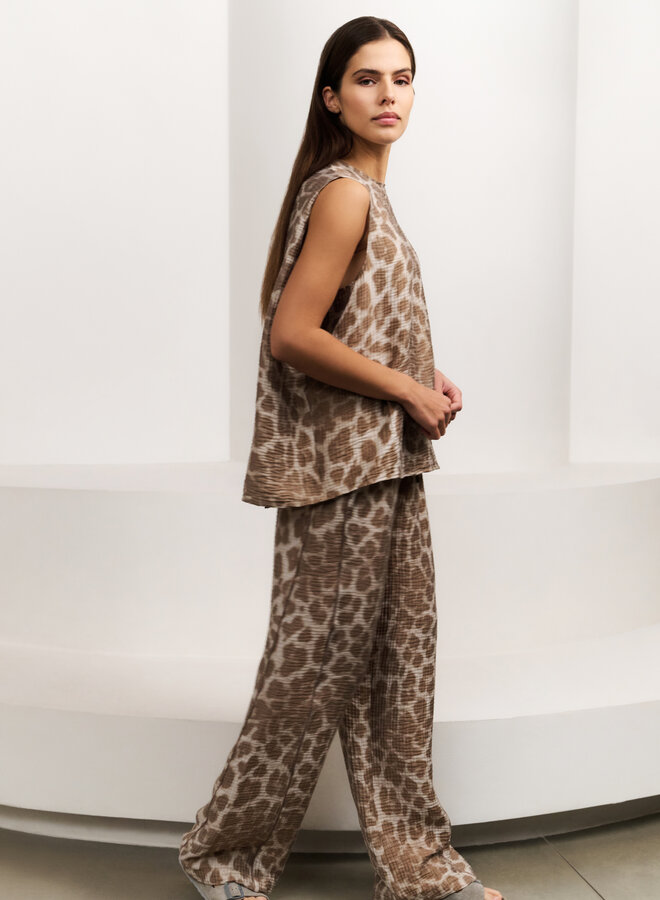 Yaya printed sleeveless top