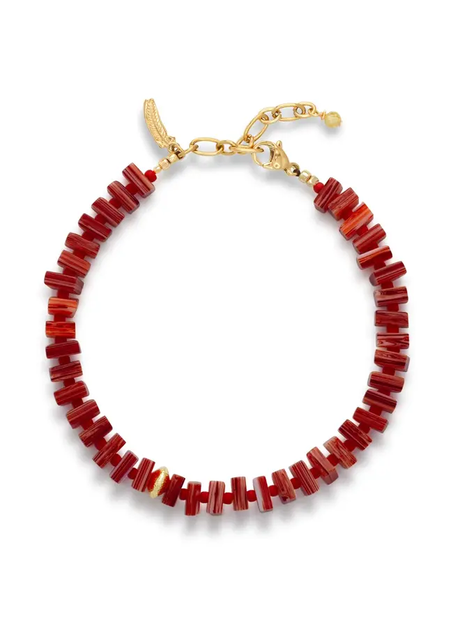 Le Veer riviera red bracelet