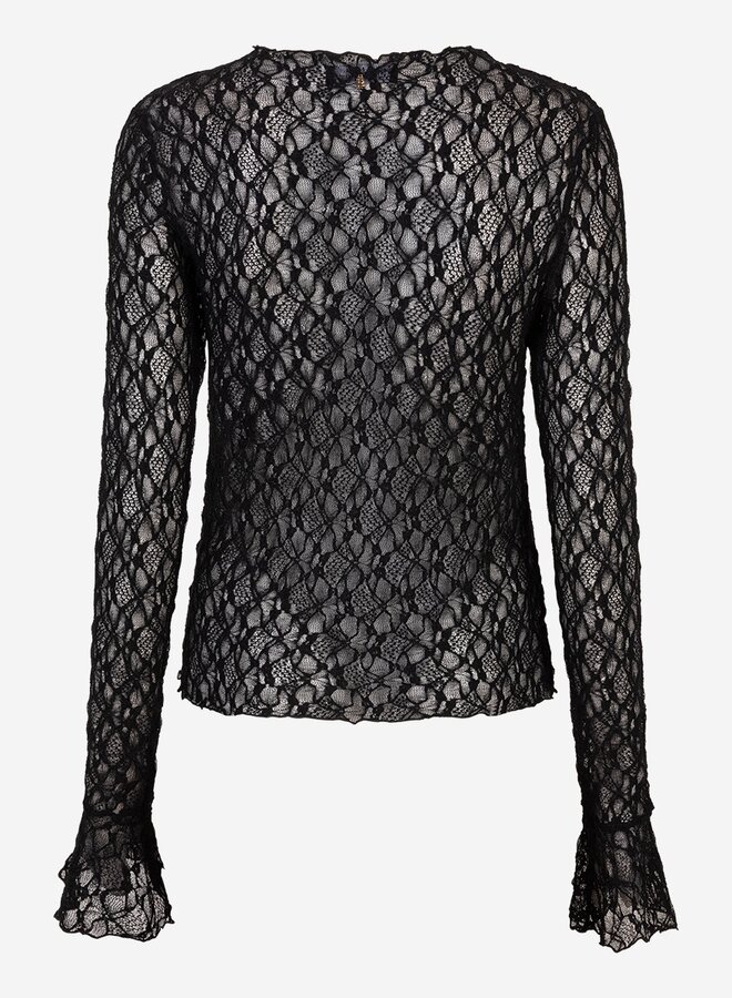 Ibana taola lace top LS  black
