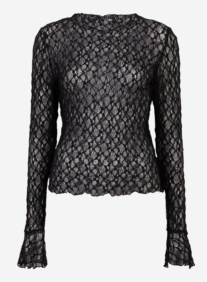 Ibana taola lace top LS  black