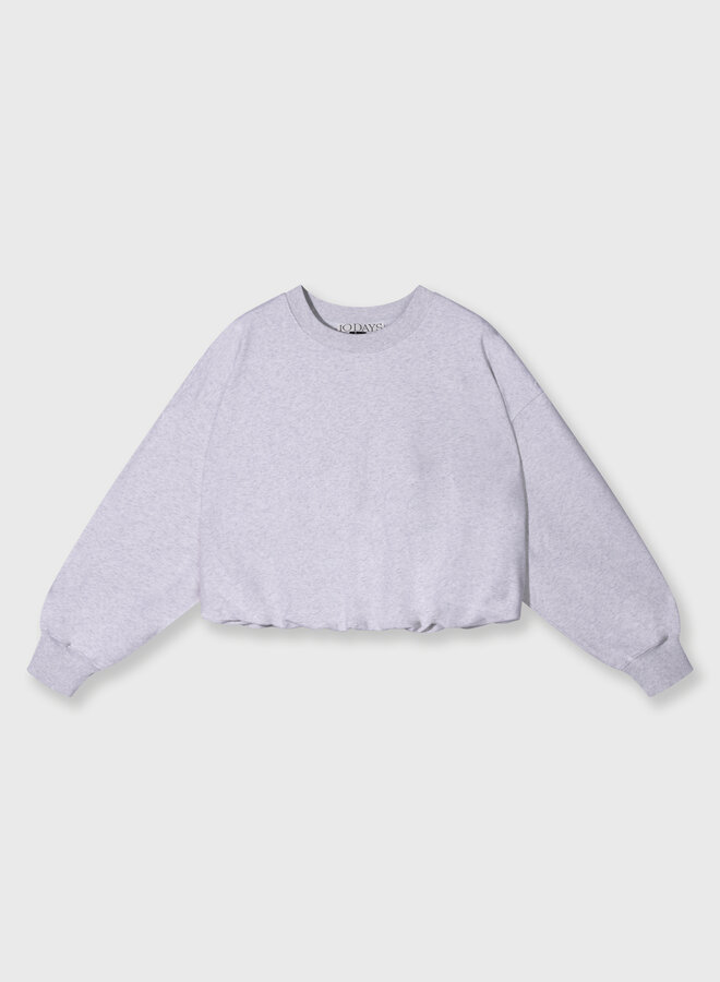 10days sweater back stamp white grey melee