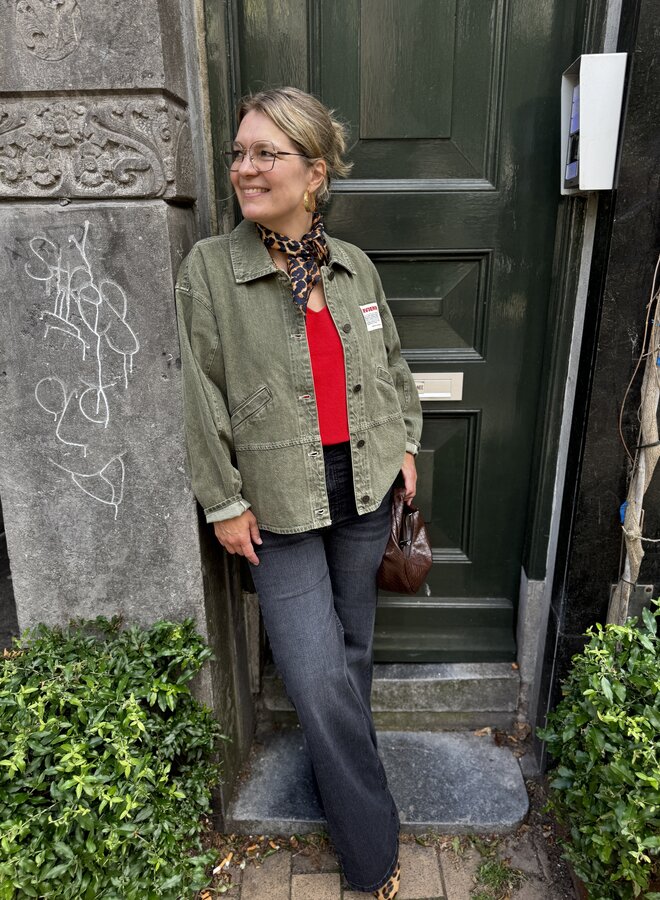 American V. UZA16 blouse olive