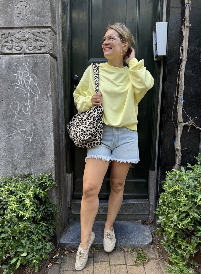 10days oversized sweater logo yellow