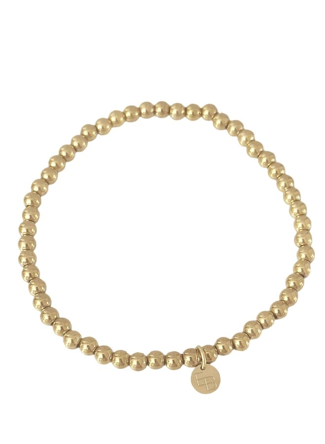 Ellen Beekmans balletjes armband goud effen (M)