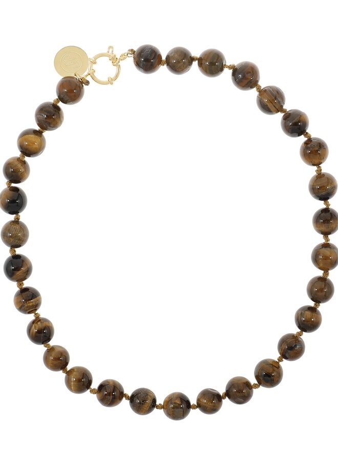 Ellen beekmans gemstone ketting bruin melee