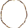 Ellen beekmans fijne gemstone ketting agaat (bruin) melee