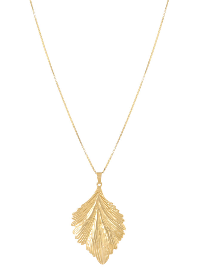 Ellen beekmans lange ketting met groot blad