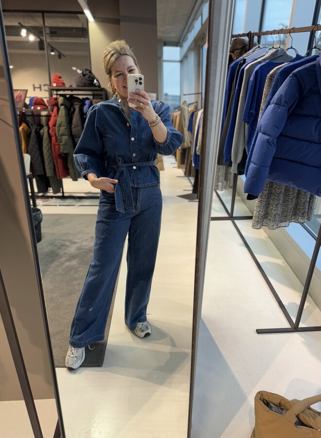 Moss rylan elena pants mid blue