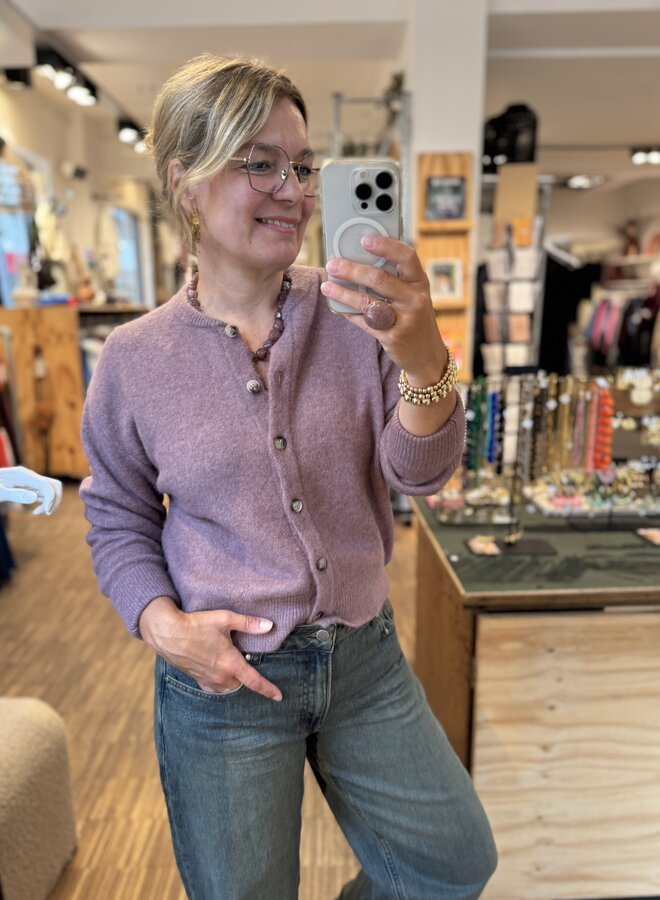 Knit-ted britney cardigan lilac