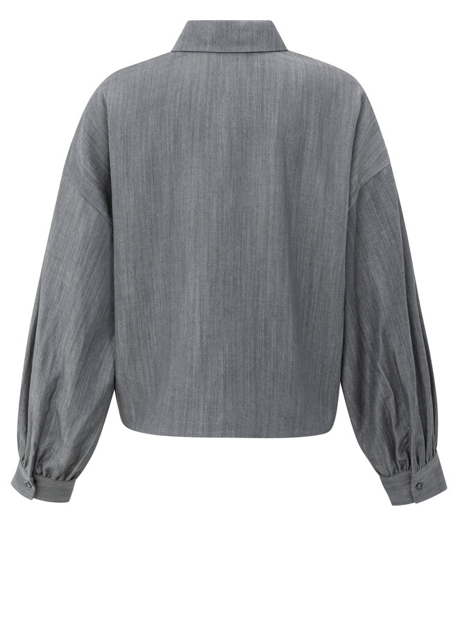 YAYA long sleeve blouse with pocket grey