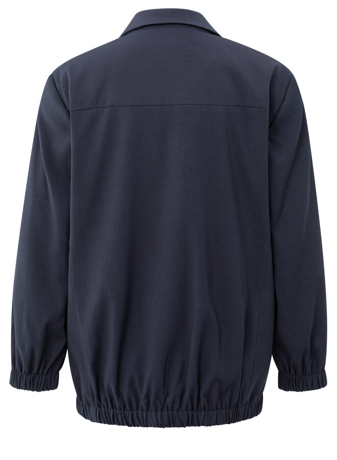 YAYA loose fit blazer with bomber details blue