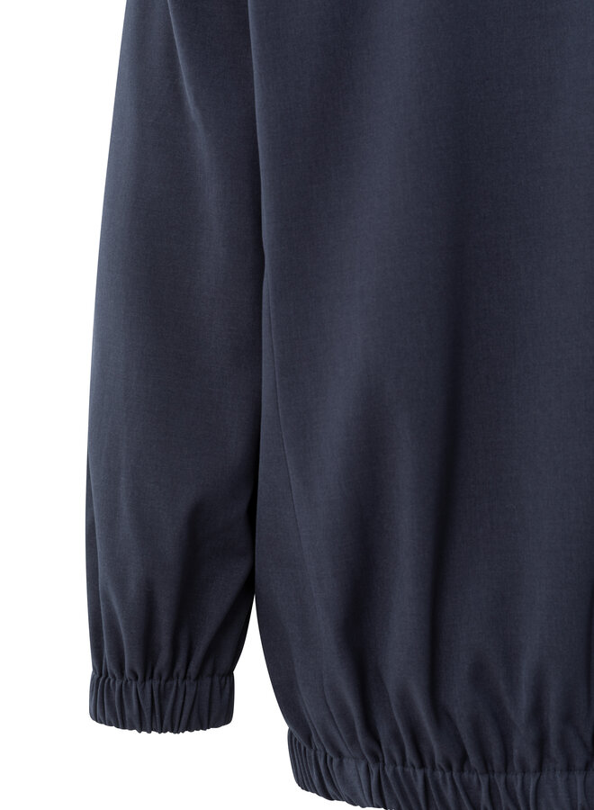 YAYA loose fit blazer with bomber details blue