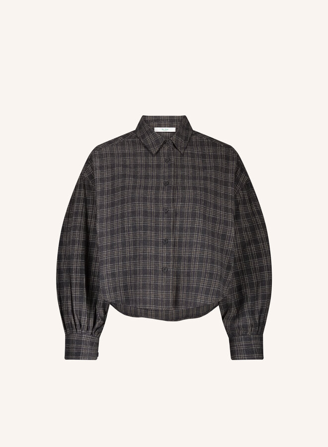 By Bar sarah short check blouse caramel