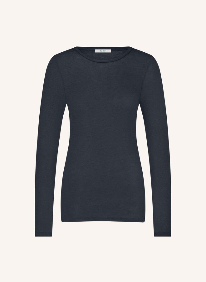 By Bar basic ls wool top midnight