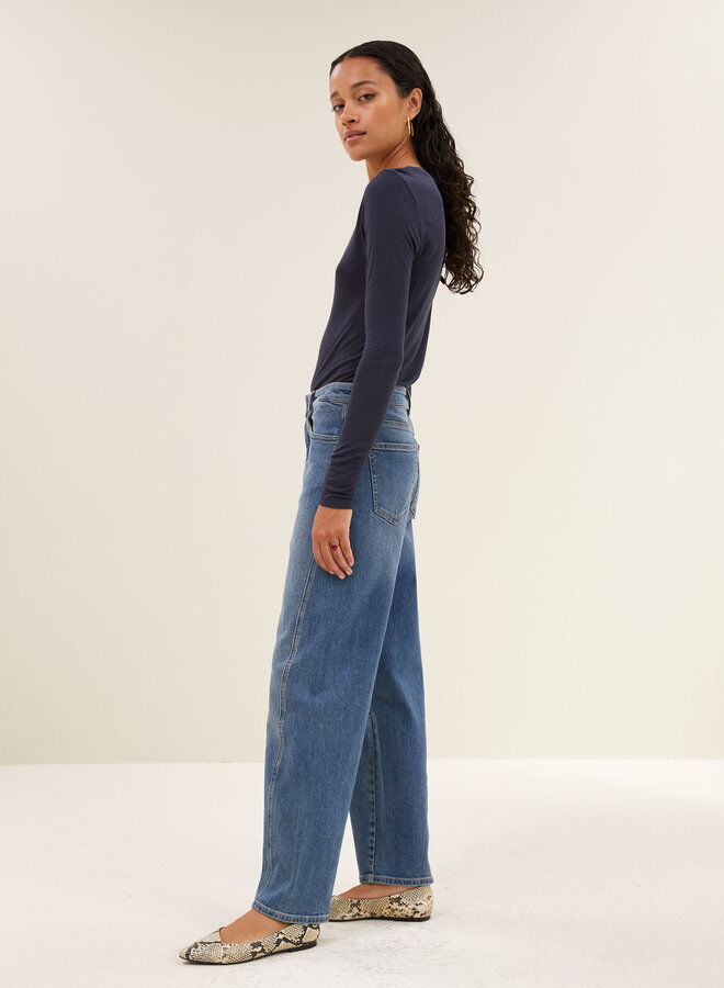 By Bar basic ls wool top midnight