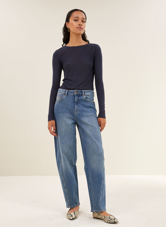 By Bar basic ls wool top midnight