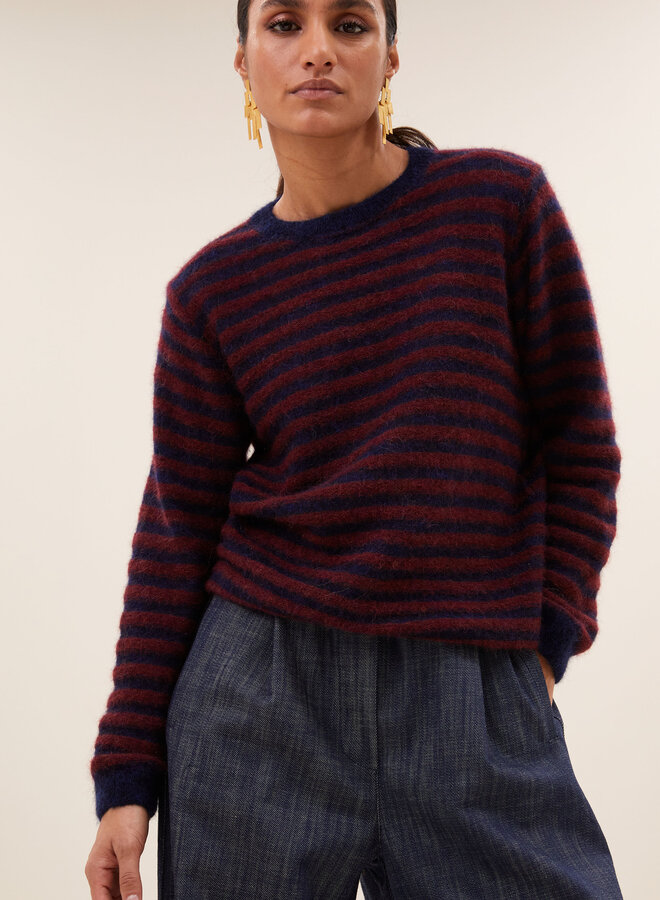 By Bar gwen thin stripe pullover whine