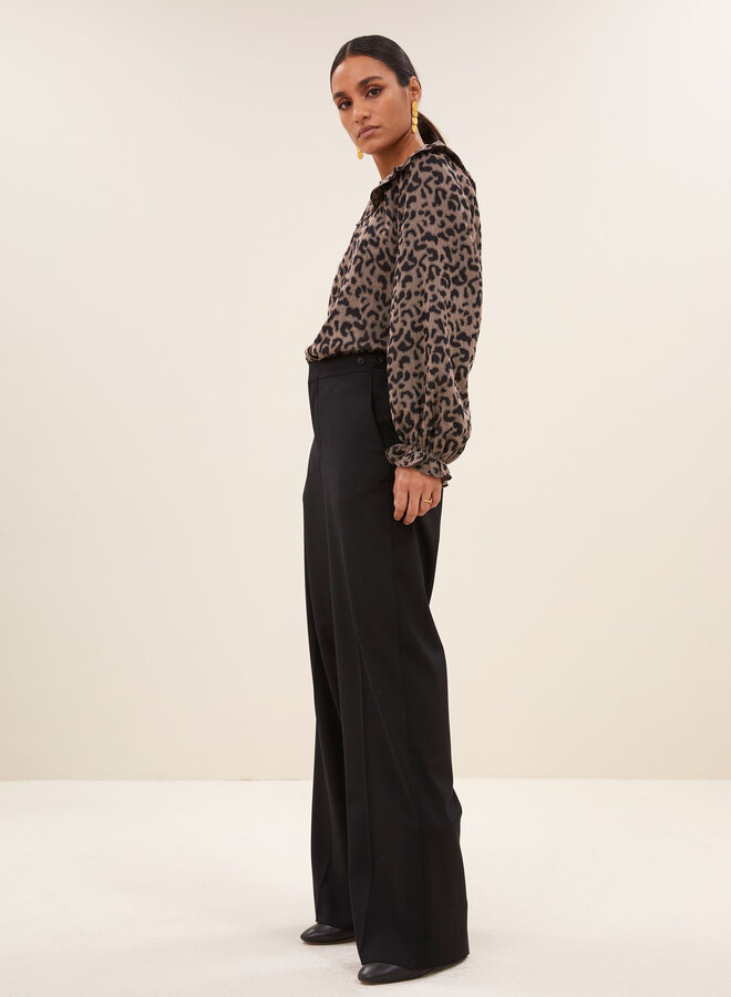 By Bar gia leo blouse brown leo